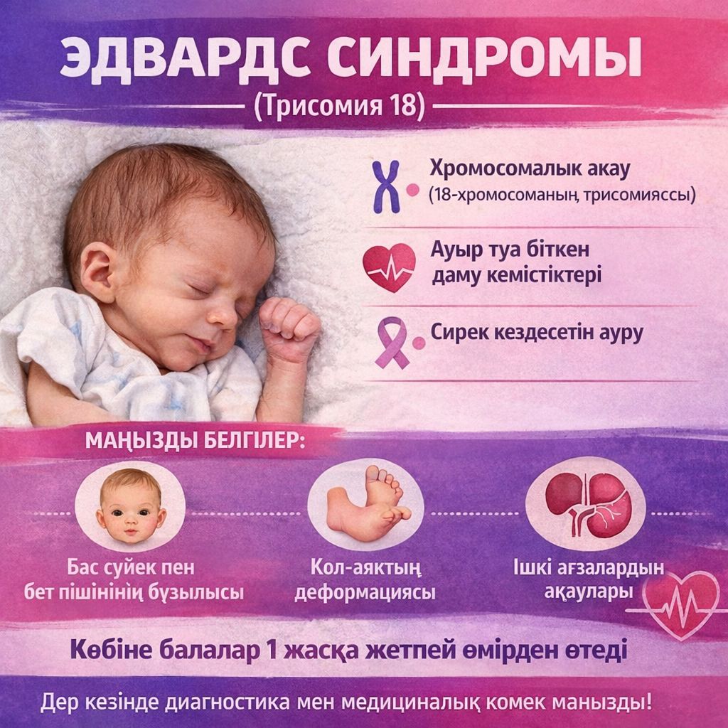 Синдром Эдвардса (Трисомия 18) — это тяжелая хромосомная патология, возникающая вследствие наличия дополнительной 18-й хромосомы.